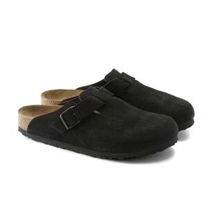 Birkenstock Boston Soft Footbed Clog Black Suede Men's Sz 12